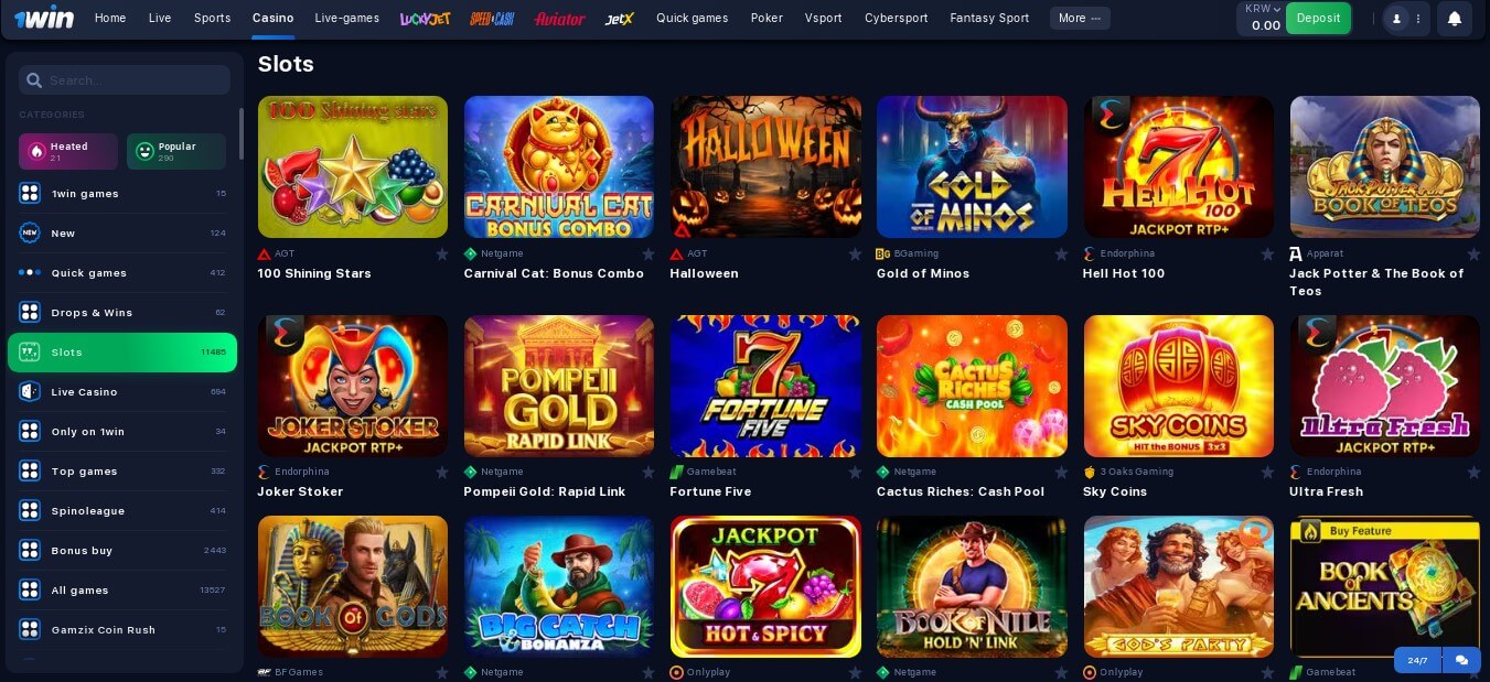 1win Casino Slots